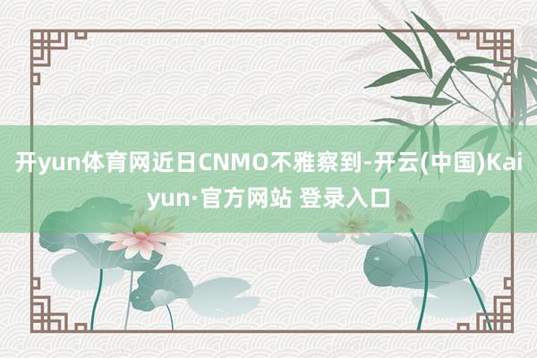 开yun体育网近日CNMO不雅察到-开云(中国)Kaiyun·官方网站 登录入口