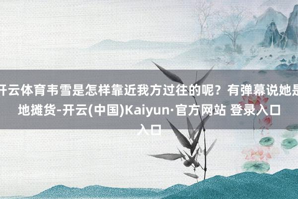 开云体育韦雪是怎样靠近我方过往的呢？有弹幕说她是地摊货-开云(中国)Kaiyun·官方网站 登录入口