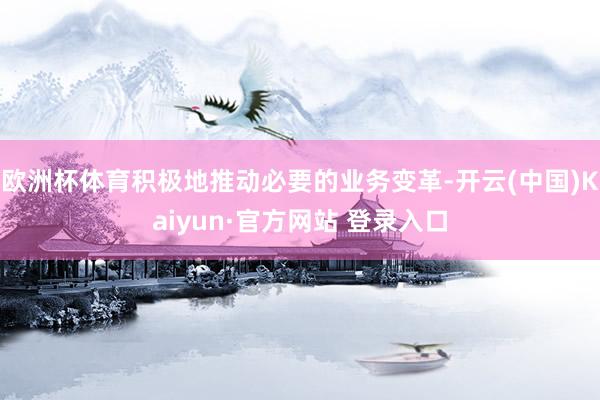 欧洲杯体育积极地推动必要的业务变革-开云(中国)Kaiyun·官方网站 登录入口