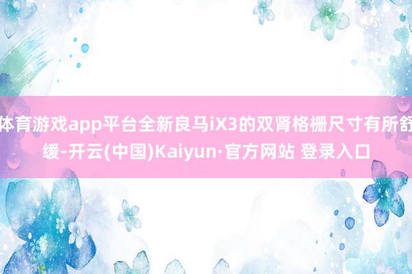 体育游戏app平台全新良马iX3的双肾格栅尺寸有所舒缓-开云(中国)Kaiyun·官方网站 登录入口