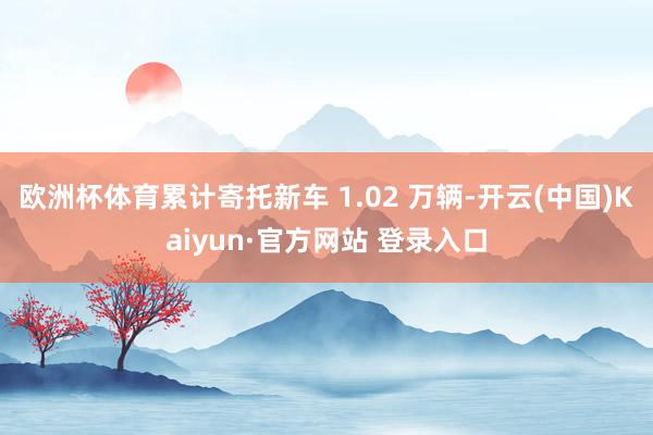 欧洲杯体育累计寄托新车 1.02 万辆-开云(中国)Kaiyun·官方网站 登录入口