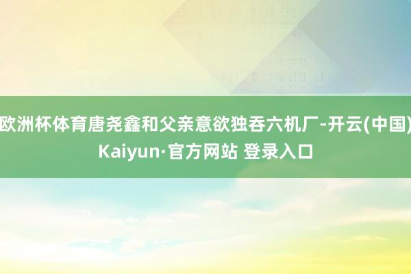 欧洲杯体育唐尧鑫和父亲意欲独吞六机厂-开云(中国)Kaiyun·官方网站 登录入口