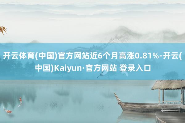 开云体育(中国)官方网站近6个月高涨0.81%-开云(中国)Kaiyun·官方网站 登录入口