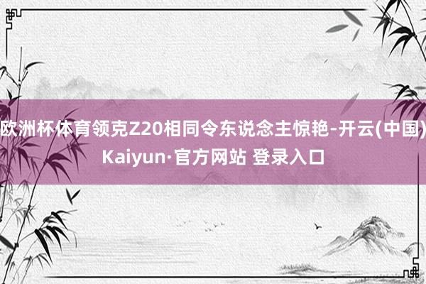 欧洲杯体育领克Z20相同令东说念主惊艳-开云(中国)Kaiyun·官方网站 登录入口