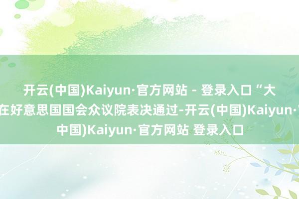 开云(中国)Kaiyun·官方网站 - 登录入口“大而好意思”法案曾在好意思国国会众议院表决通过-开云(中国)Kaiyun·官方网站 登录入口