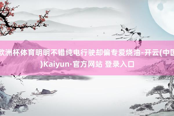 欧洲杯体育明明不错纯电行驶却偏专爱烧油-开云(中国)Kaiyun·官方网站 登录入口