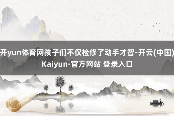 开yun体育网孩子们不仅检修了动手才智-开云(中国)Kaiyun·官方网站 登录入口