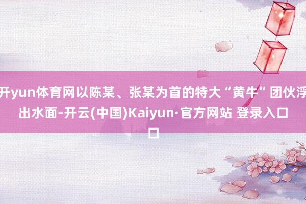 开yun体育网以陈某、张某为首的特大“黄牛”团伙浮出水面-开云(中国)Kaiyun·官方网站 登录入口