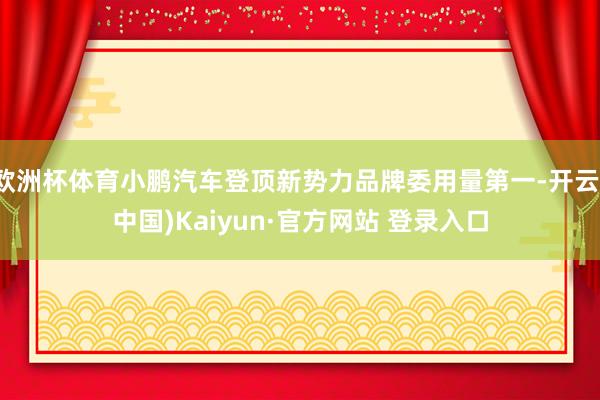 欧洲杯体育小鹏汽车登顶新势力品牌委用量第一-开云(中国)Kaiyun·官方网站 登录入口