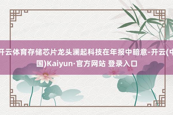 开云体育存储芯片龙头澜起科技在年报中暗意-开云(中国)Kaiyun·官方网站 登录入口