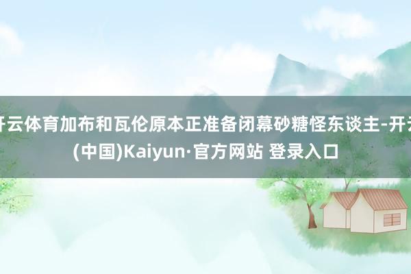 开云体育加布和瓦伦原本正准备闭幕砂糖怪东谈主-开云(中国)Kaiyun·官方网站 登录入口