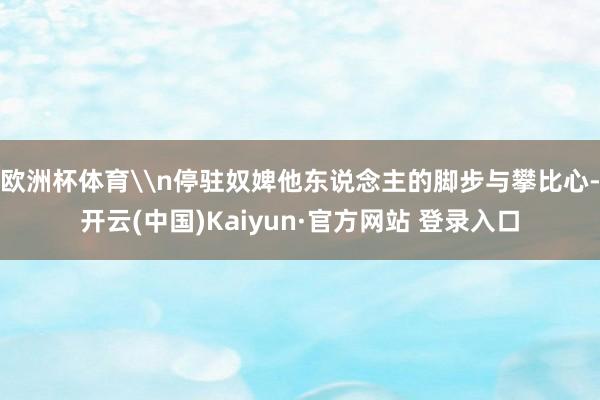 欧洲杯体育\n停驻奴婢他东说念主的脚步与攀比心-开云(中国)Kaiyun·官方网站 登录入口