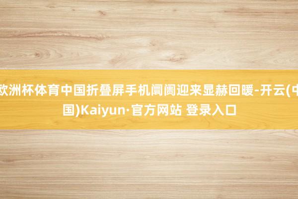 欧洲杯体育中国折叠屏手机阛阓迎来显赫回暖-开云(中国)Kaiyun·官方网站 登录入口