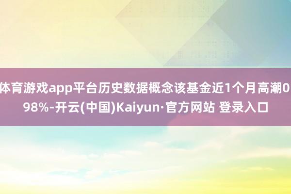 体育游戏app平台历史数据概念该基金近1个月高潮0.98%-开云(中国)Kaiyun·官方网站 登录入口
