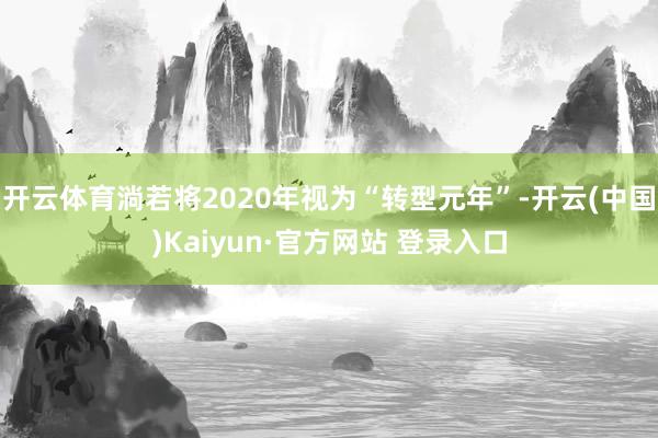 开云体育淌若将2020年视为“转型元年”-开云(中国)Kaiyun·官方网站 登录入口