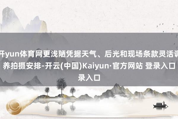 开yun体育网更浅陋凭据天气、后光和现场条款灵活调养拍摄安排-开云(中国)Kaiyun·官方网站 登录入口