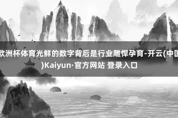 欧洲杯体育光鲜的数字背后是行业雕悍孕育-开云(中国)Kaiyun·官方网站 登录入口
