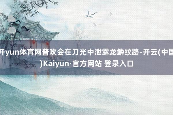 开yun体育网普攻会在刀光中泄露龙鳞纹路-开云(中国)Kaiyun·官方网站 登录入口