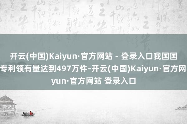 开云(中国)Kaiyun·官方网站 - 登录入口我国国内有用发明专利领有量达到497万件-开云(中国)Kaiyun·官方网站 登录入口