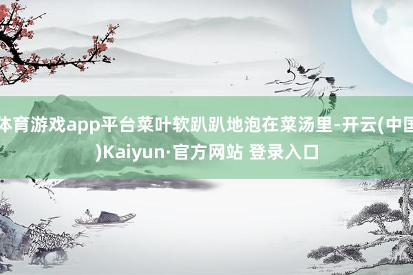 体育游戏app平台菜叶软趴趴地泡在菜汤里-开云(中国)Kaiyun·官方网站 登录入口