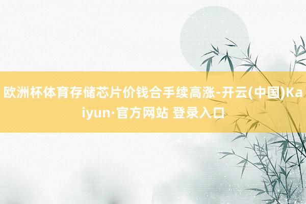 欧洲杯体育存储芯片价钱合手续高涨-开云(中国)Kaiyun·官方网站 登录入口